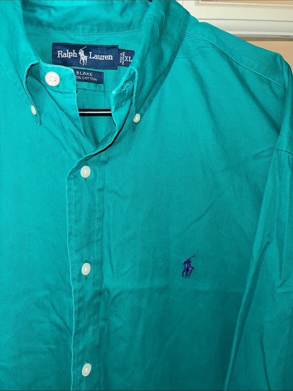 Ralph Lauren Green Long-Sleeve Button-Down Shirt